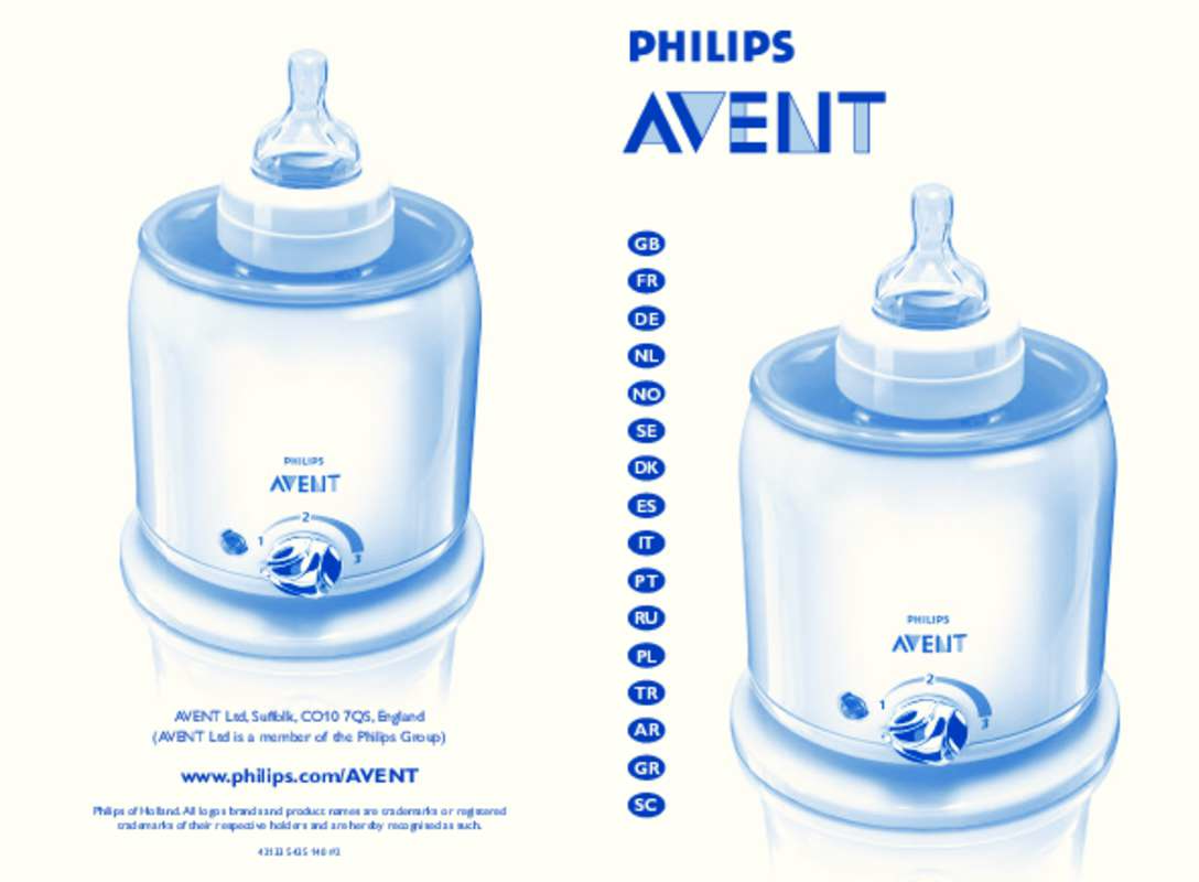 Notice PHILIPS AVENT SCF255/57 chauffebiberon Trouver une solution à un problème PHILIPS